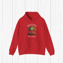 Load image into Gallery viewer, Rooted in the Word Hoodie (White Text)
